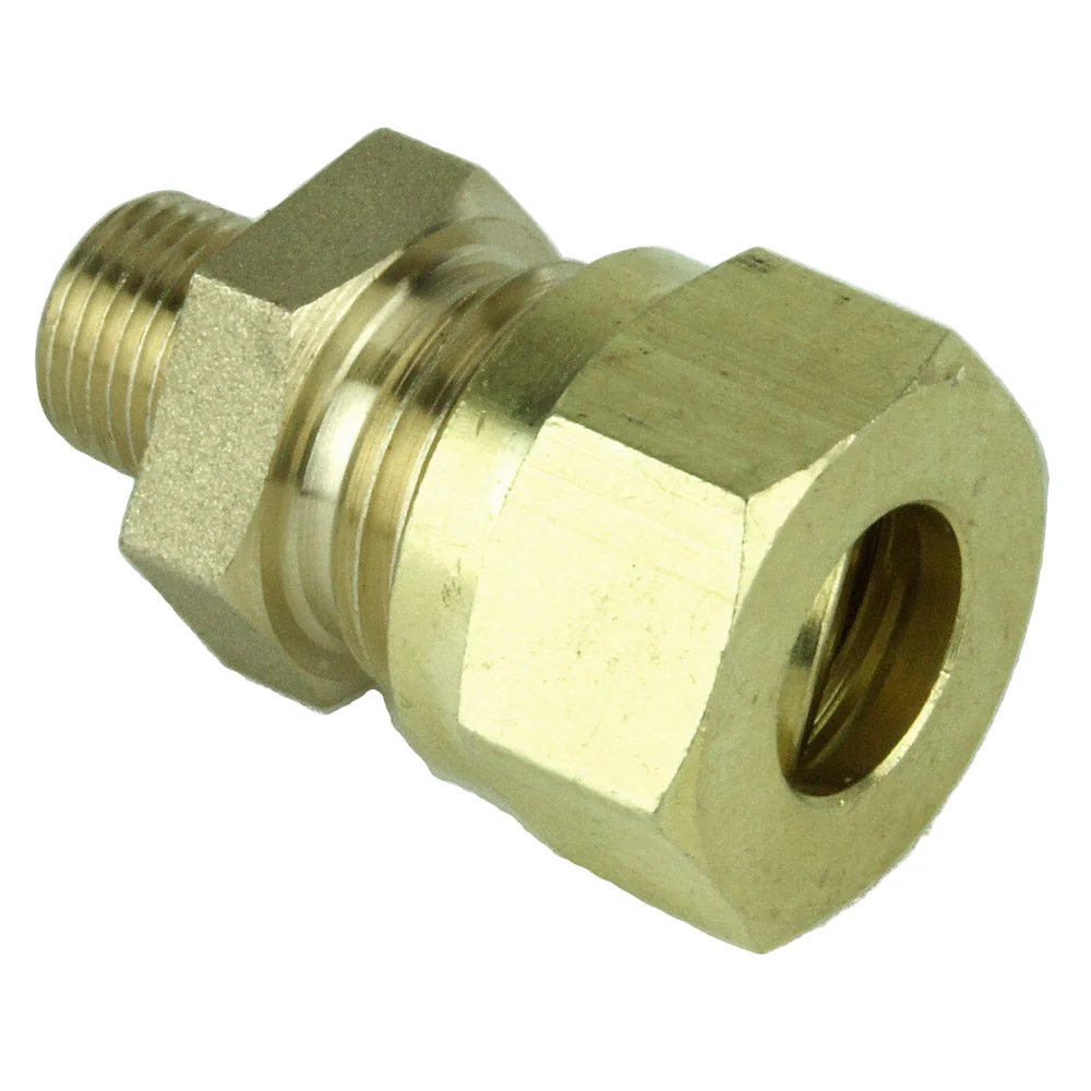 1/8" NPT Brass Compression Union For 10mm Copper or Steel Pipe