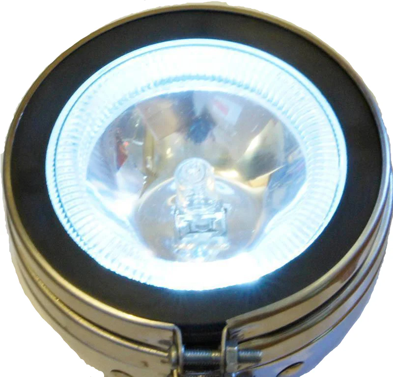 100mm Chrome Spot Lamp With  LED Ring  each - Image 3