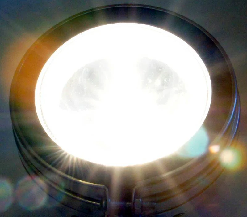 100mm Chrome Spot Lamp With  LED Ring  each - Image 4