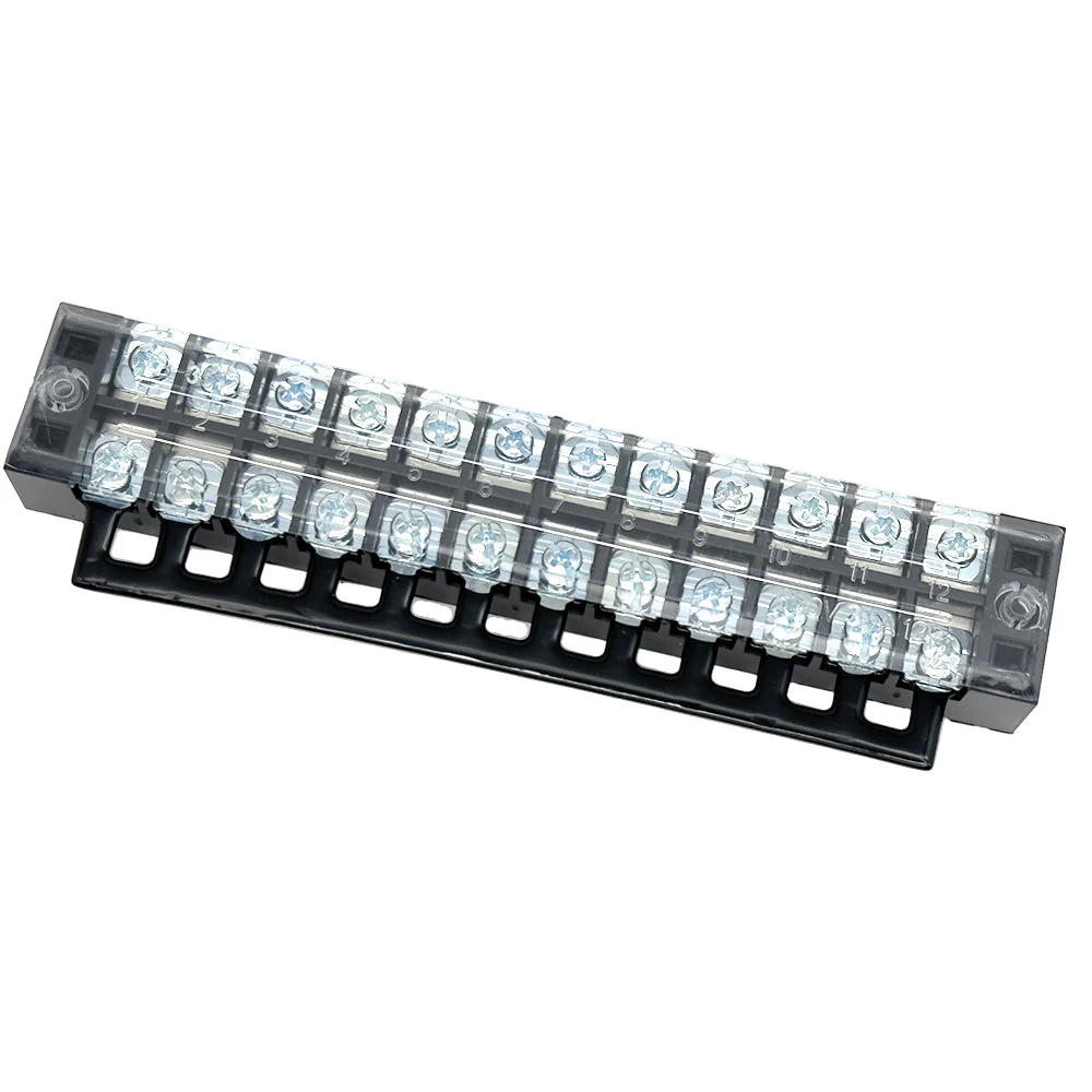 12 Way 35 Amp Distribution Busbar With Cover and Link Strip - Image 4