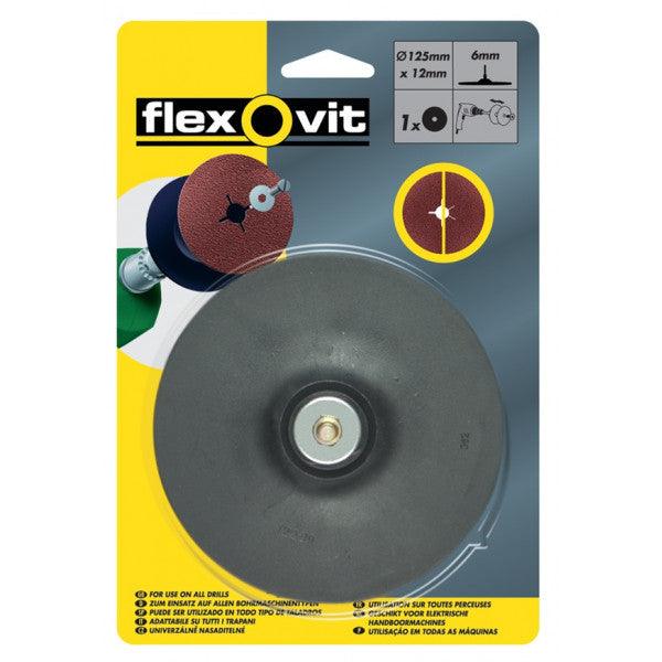 125mm Rubber Backing Pad for Drill Mountable Discs (6mm Spindle)