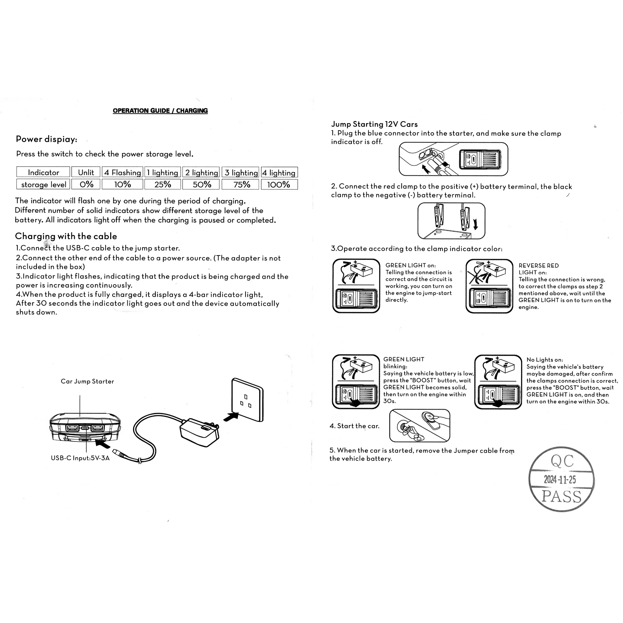 12v Lipo Portable Mini Jump Start Booster Pack 500A - Image 7