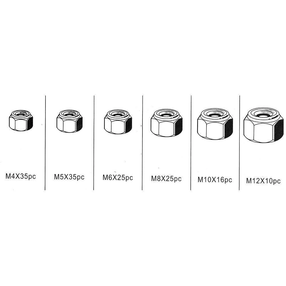 146 Piece Nyloc Nut Pack - Image 3