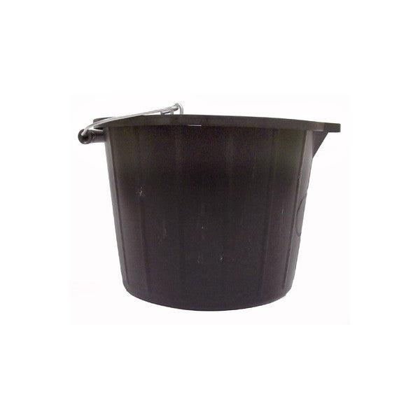 15Ltr Black Plastic Bucket with Metal Handle | MARTIN COX MOGG57