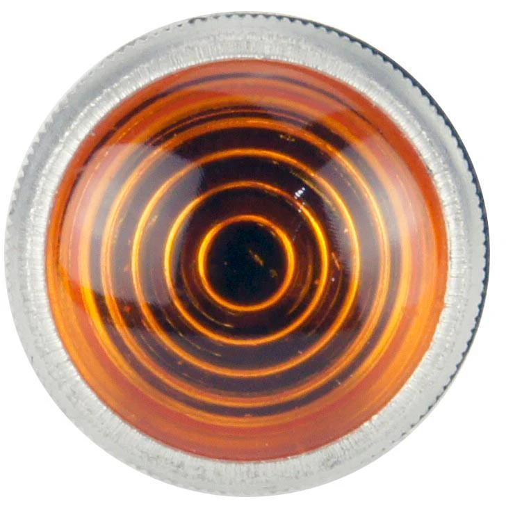 21mm Diameter Warning Light Amber Aluminium Bezel - Image 5