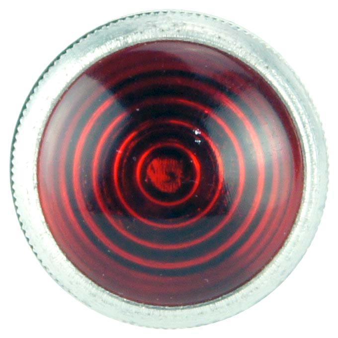 21mm Diameter Warning Light Red Aluminium Bezel - Image 3