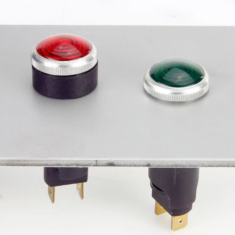 21mm Diameter Warning Light Red Aluminium Bezel - Image 4