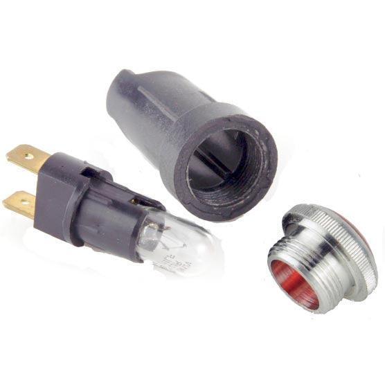 21mm Diameter Warning Light Red Aluminium Bezel - Image 5