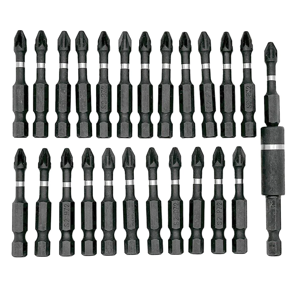 25 Piece PZ2 Impact Driver Bit Set