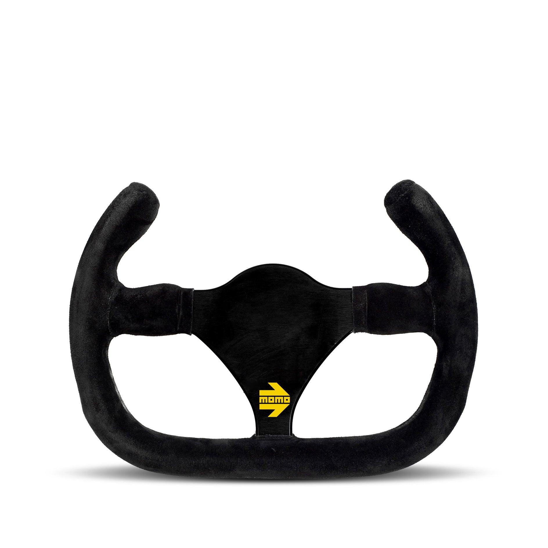 MOMO 270mm Racing Steering Wheel - Black Suede