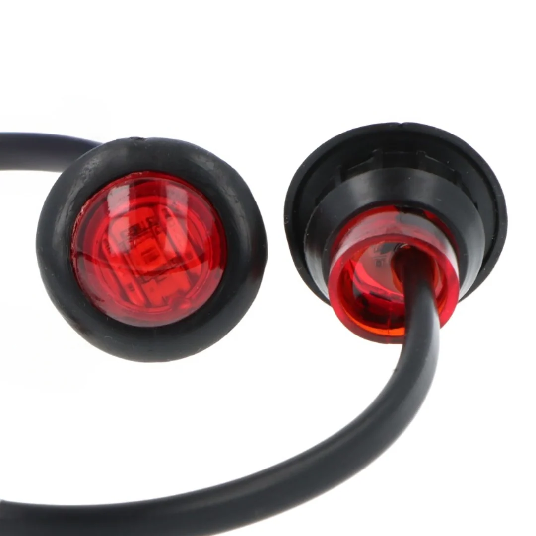 28mm LED Red Lens Red Light Pair