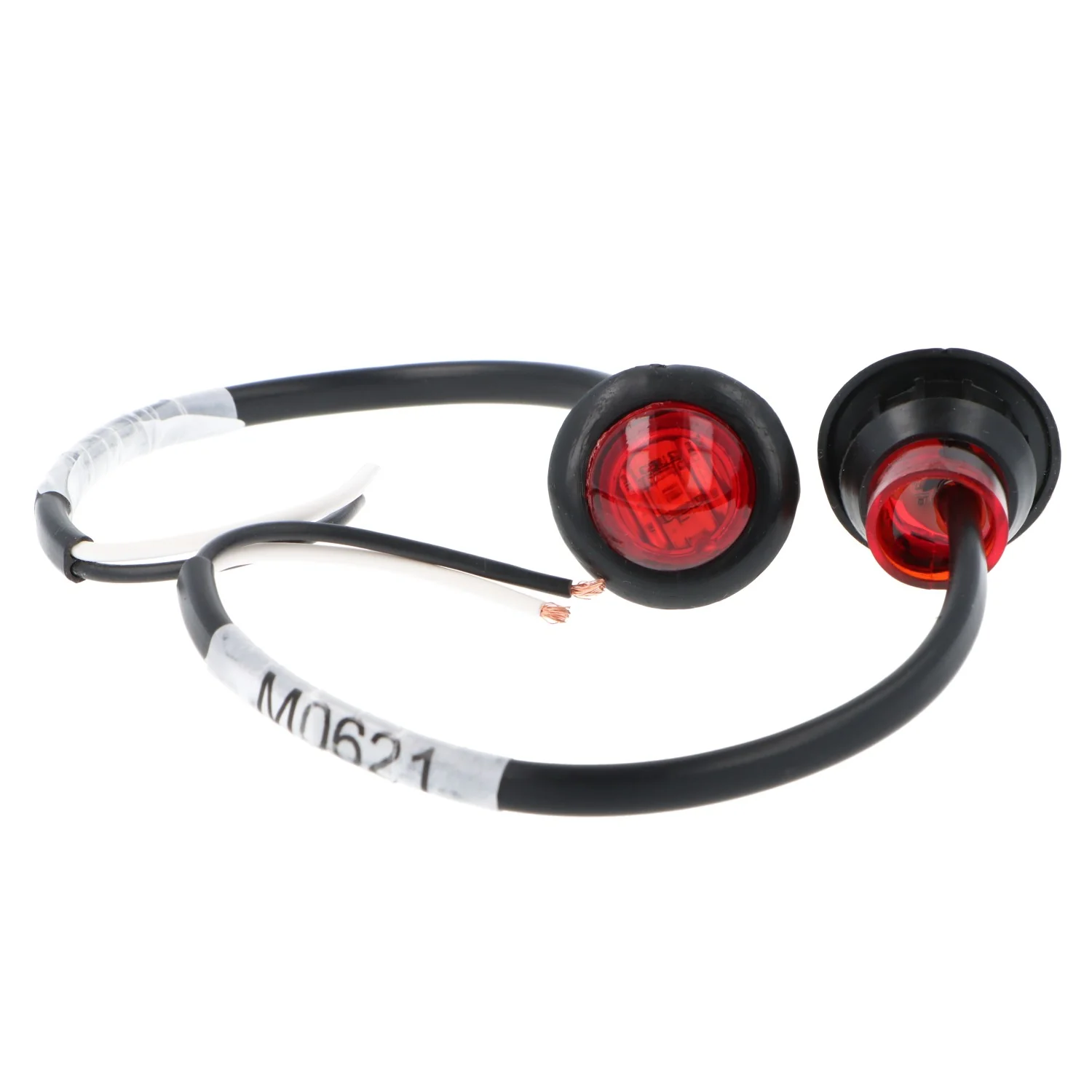 28mm LED Red Lens Red Light Pair - Image 2