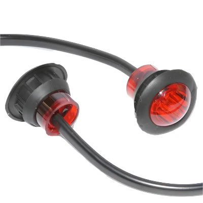 28mm LED Red Lens Red Light Pair - Image 5