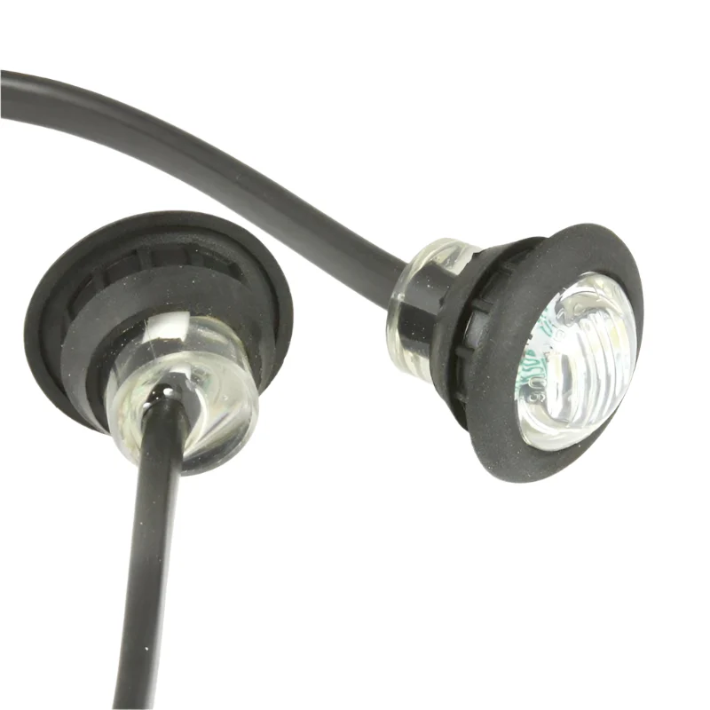 28mm LED Clear Lens Red Light Pair