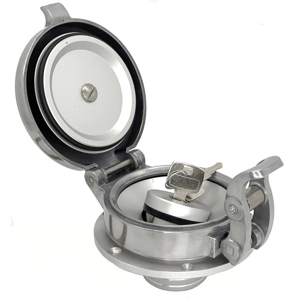 3 1/2" BSP Aston Polished Alloy Fuel Cap Kit - Image 3