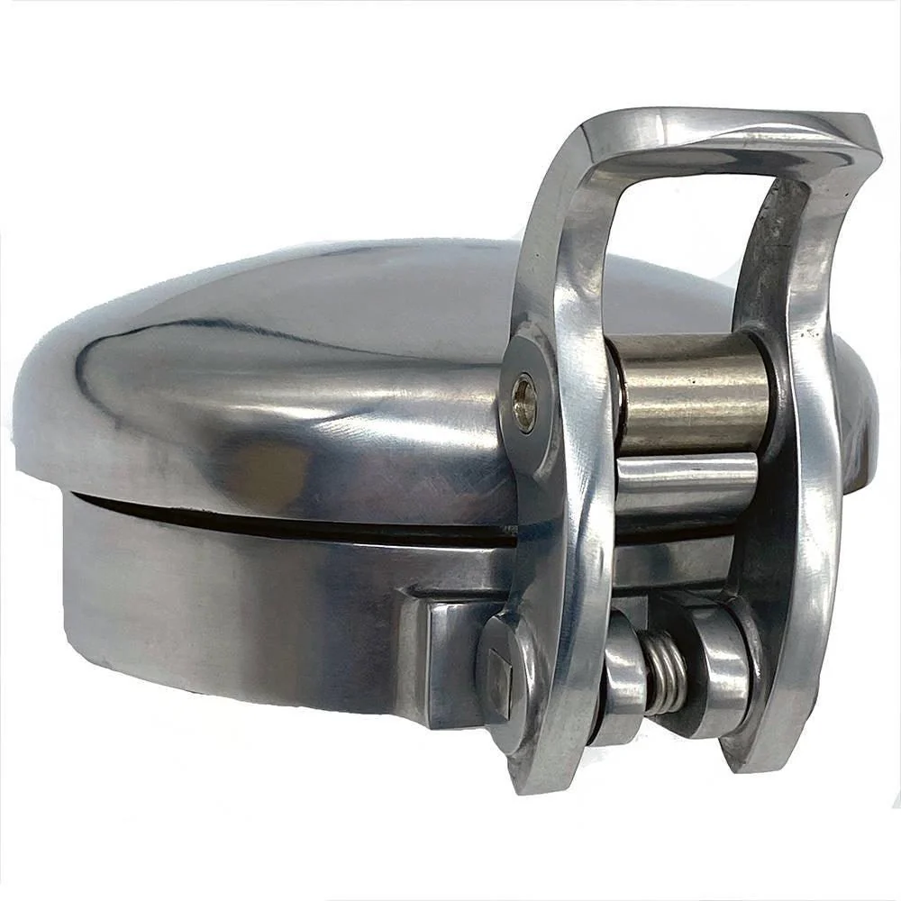 3 1/2" BSP Aston Polished Alloy Roller Catch Fuel Cap - Image 2