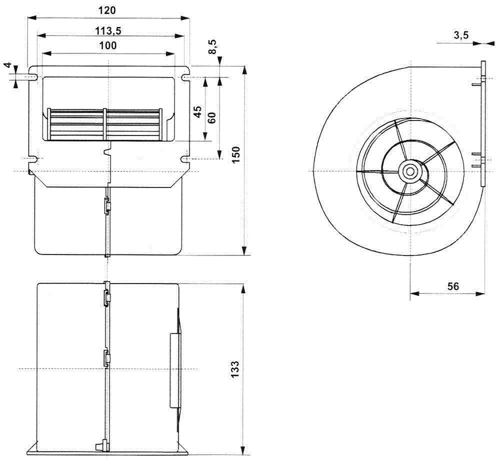 3 Speed Squirrel Cage Heater Fan - Image 5