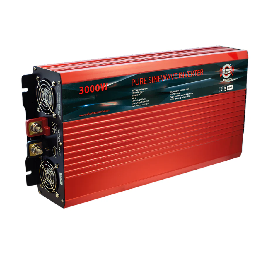 3000W Pure Sine Wave Power Inverter 24V DC to 230V AC - UK Sockets