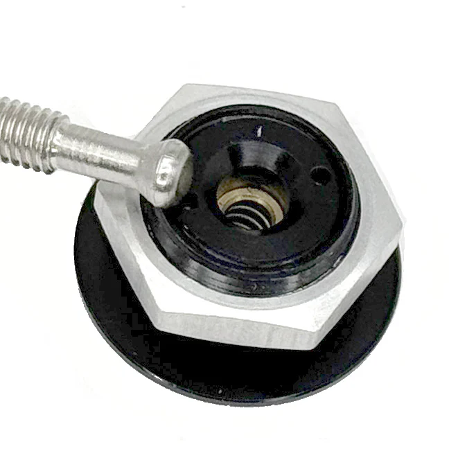 30mm Black Push Button Release Latch Pair - Image 2