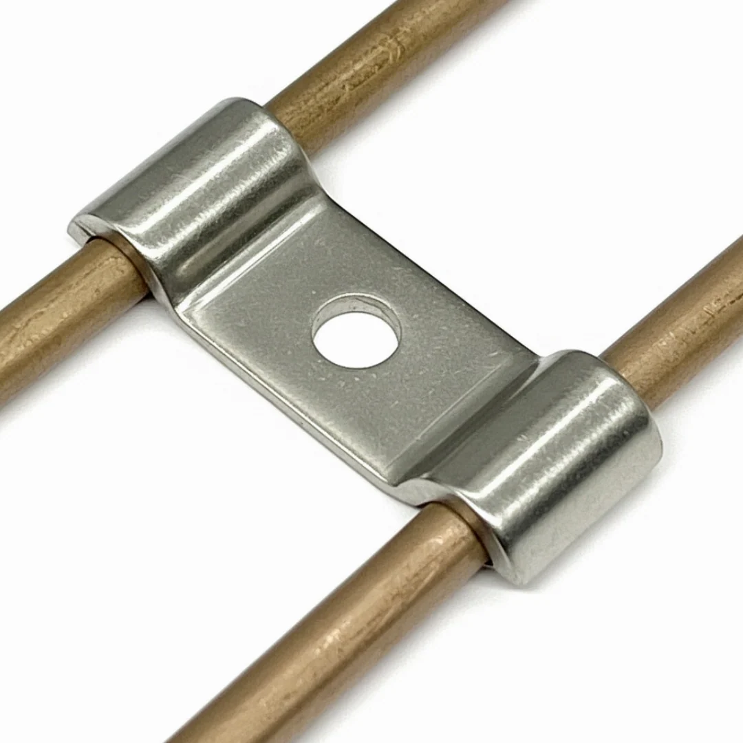 3/16" Double Stainless Saddle Clamps Pack of 12 - Image 3