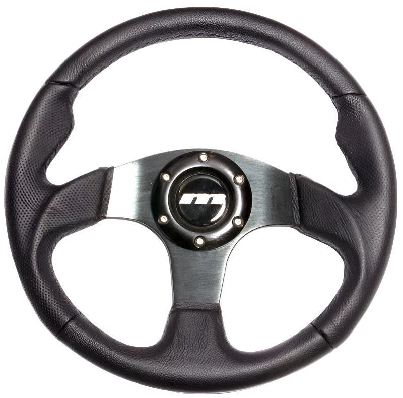 320mm Steering Wheel Brushed Black Aluminium