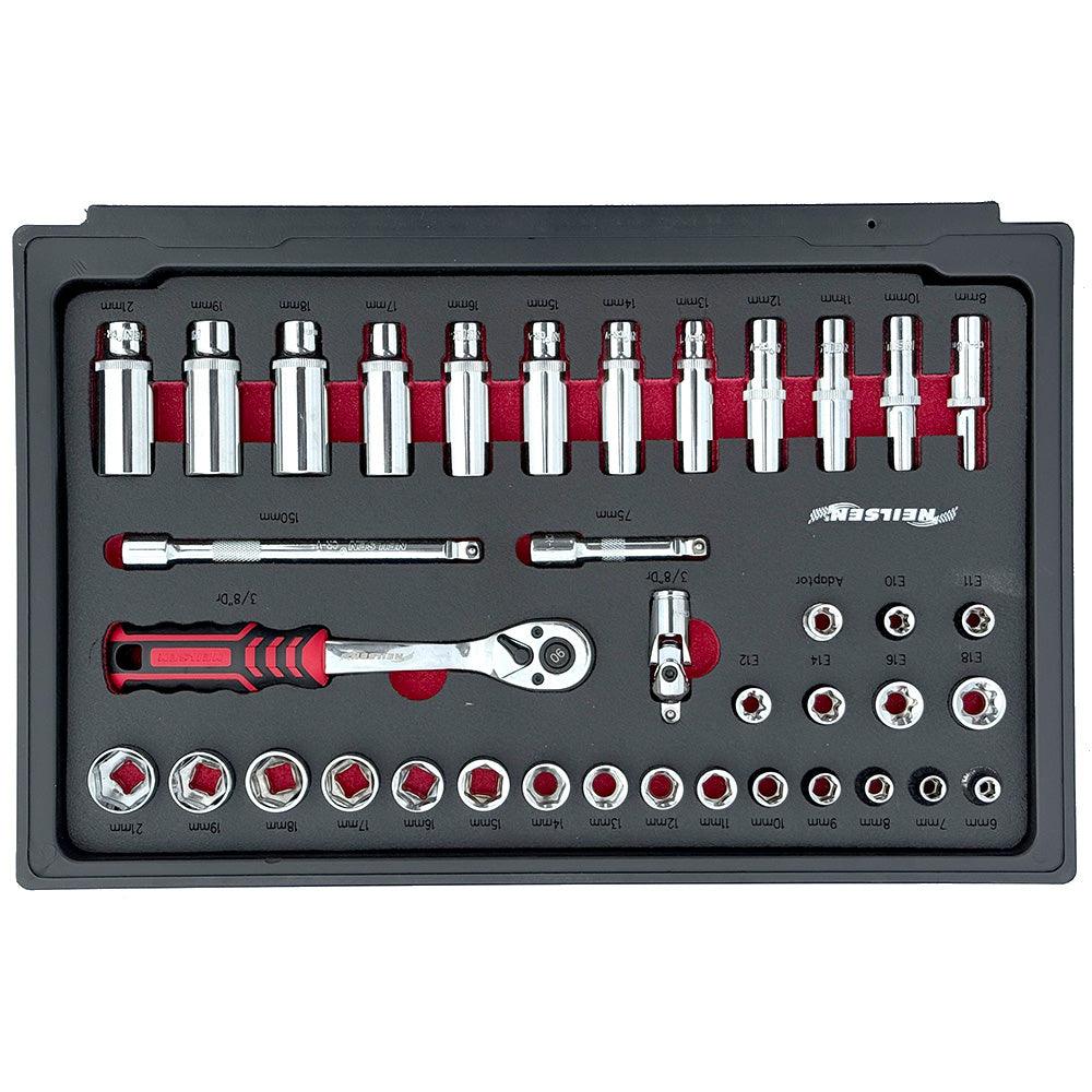 236 Piece Socket and Wrench Set in 4 Drawer Toolbox - Image 2