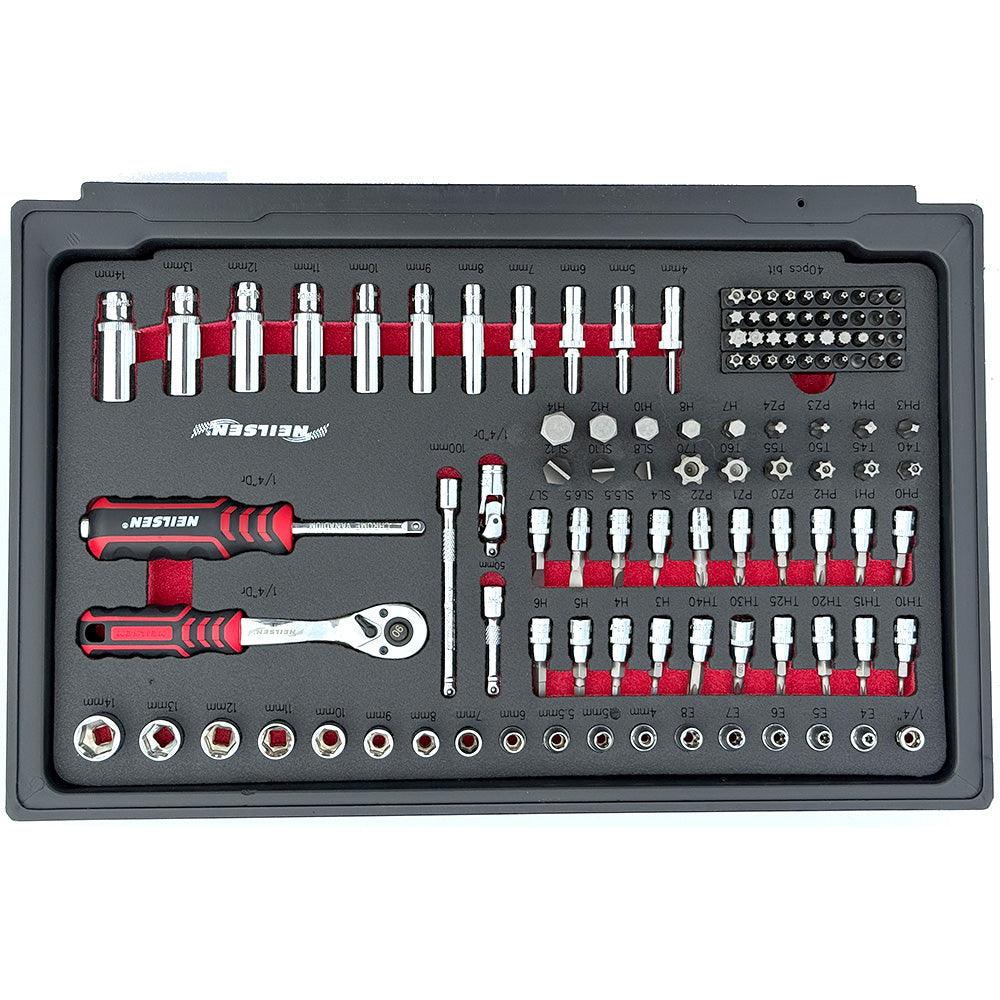 236 Piece Socket and Wrench Set in 4 Drawer Toolbox - Image 3