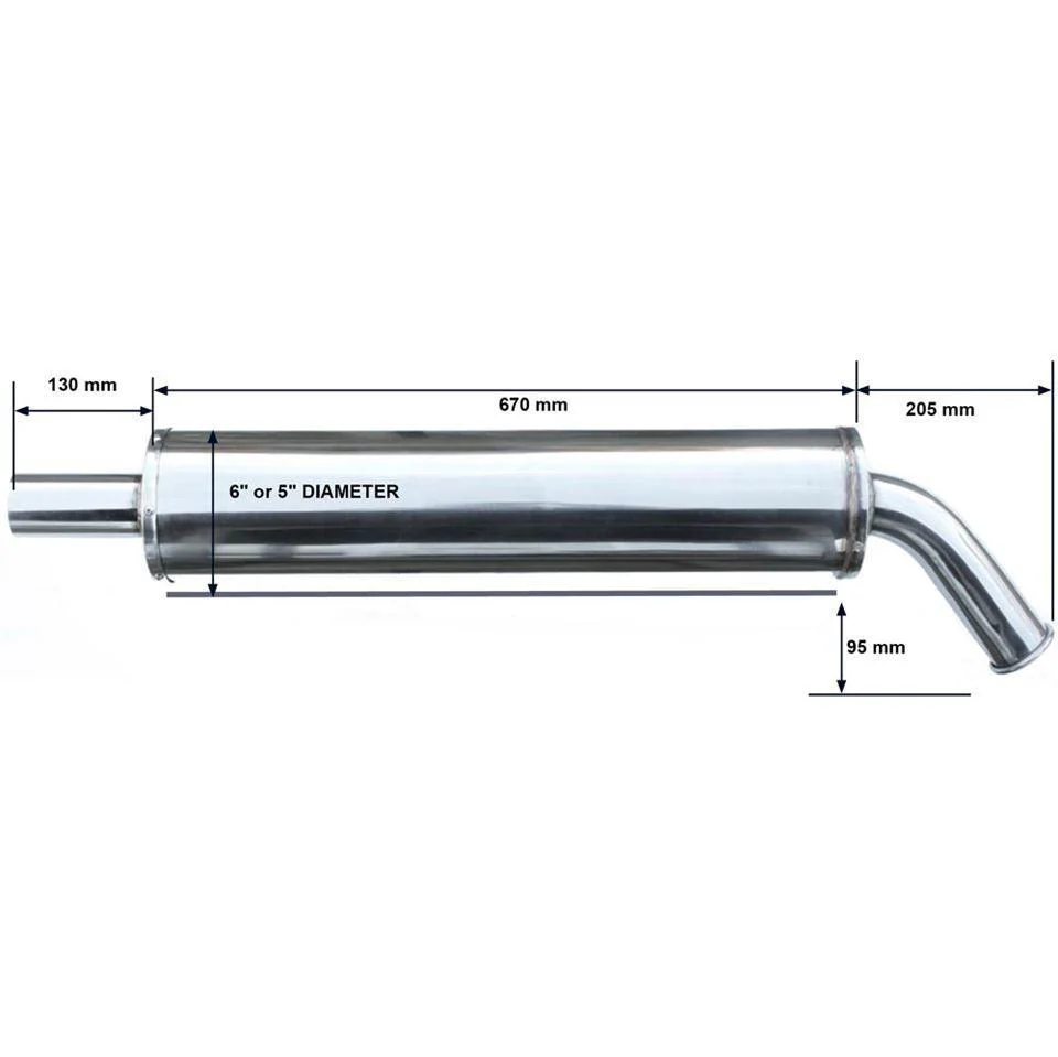 5" Stainless Steel Re-packable Exhaust Silencer - Image 6