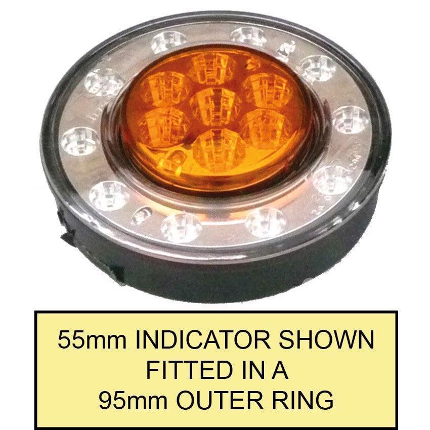 55mm LED Fog Light With Clear Lens - Image 7