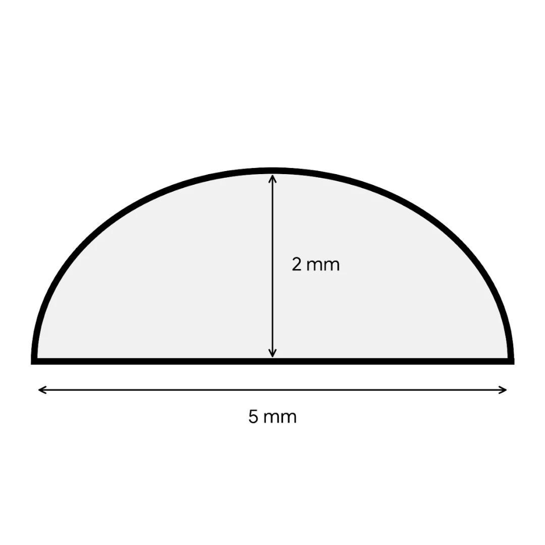 5mm x 2mm Chrome Trim Per Metre - Image 2