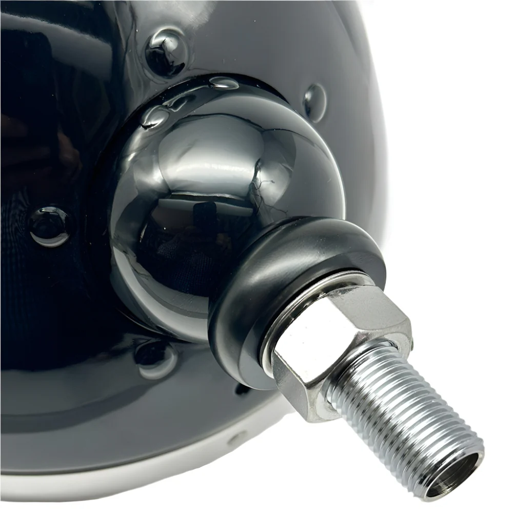 7" Gloss Black Headlamp Bowl with Stainless Rim - Image 3