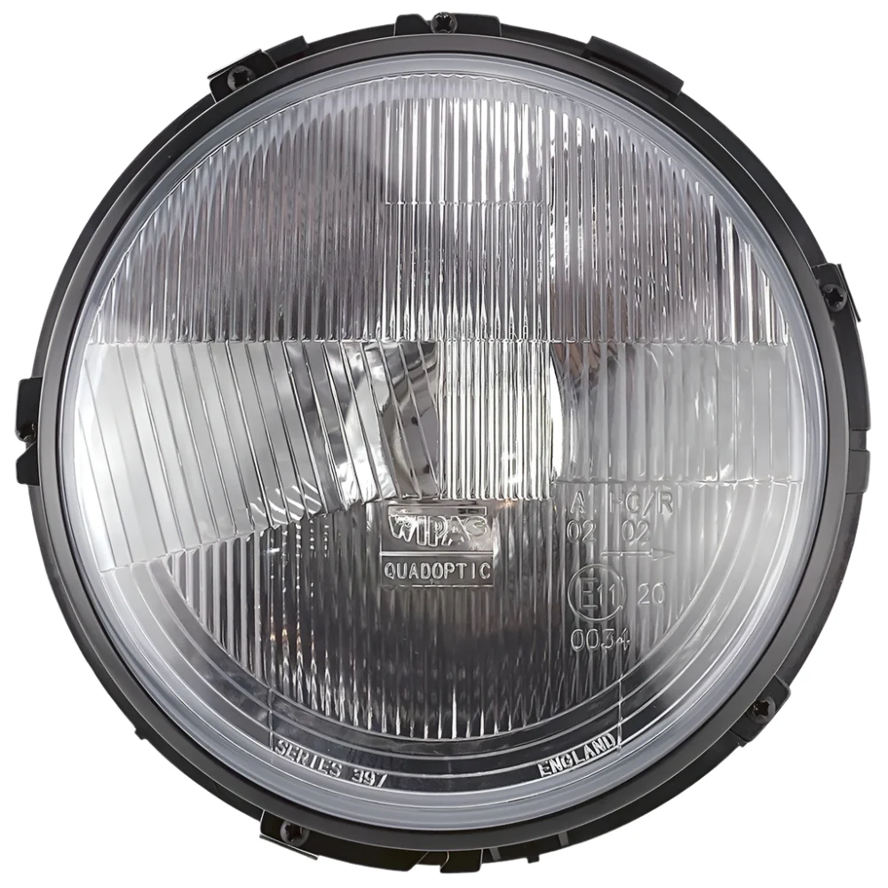 7" Half Bowl Black Rim Headlamp Unit - Image 2