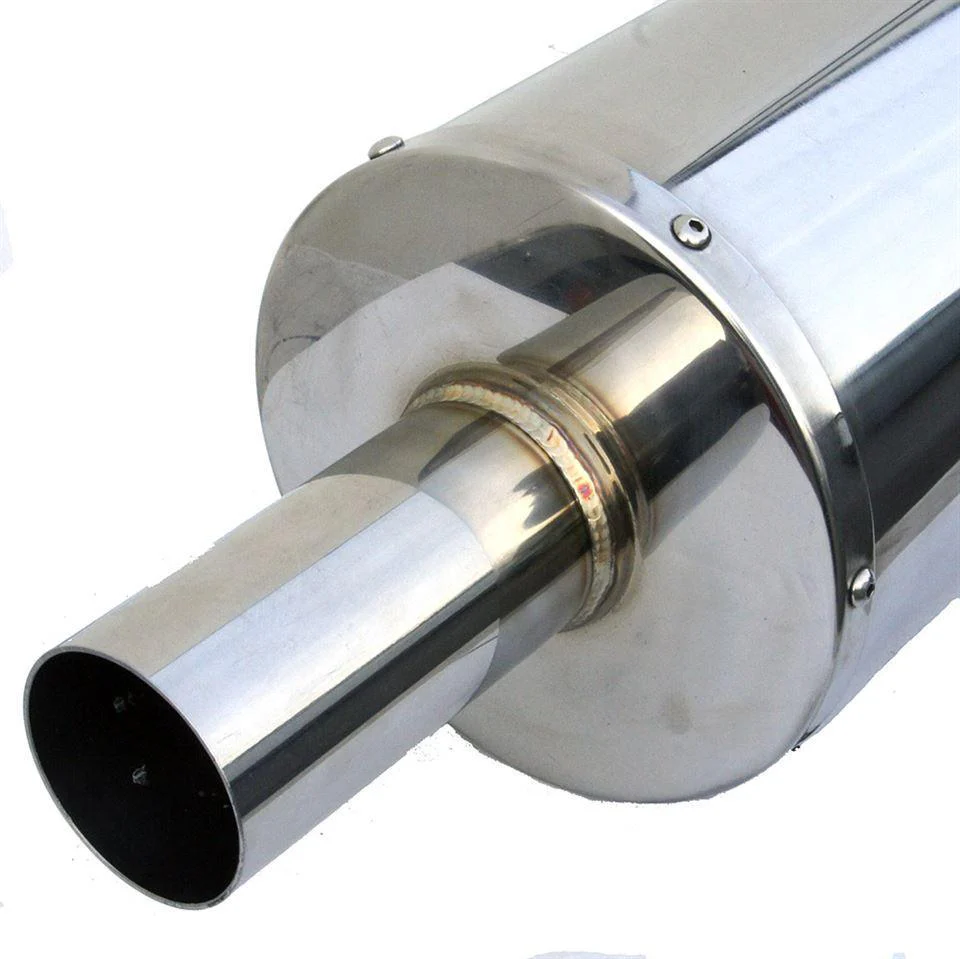 7" Stainless Steel Cylindrical Exhaust Silencer - Image 5