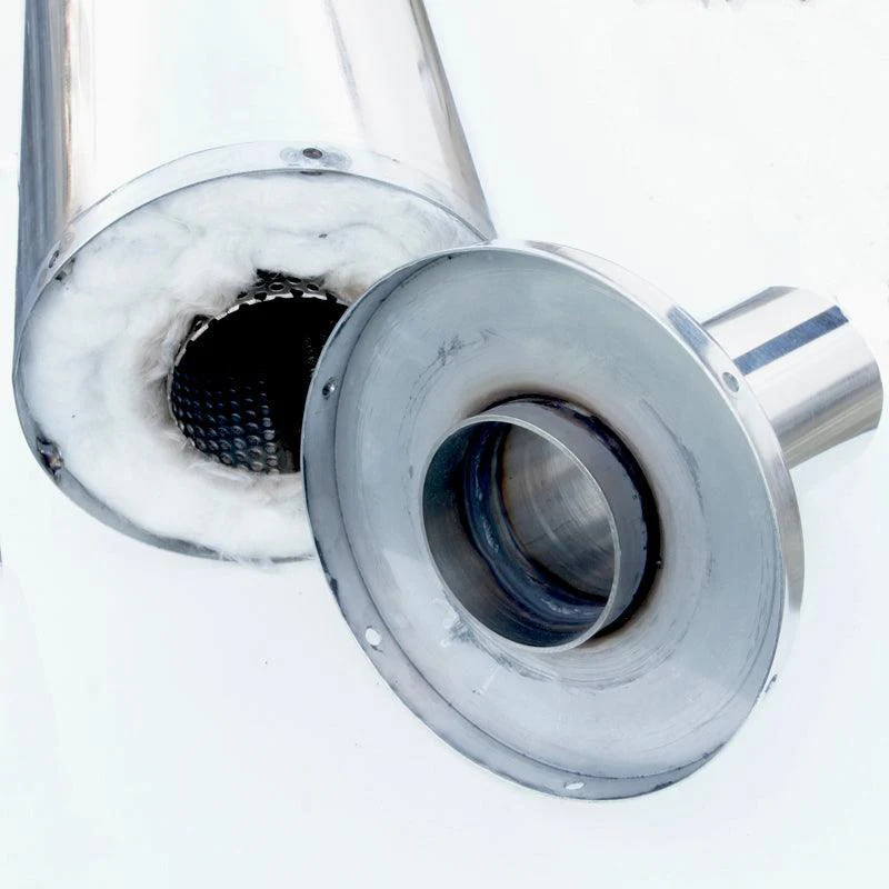 7" Stainless Steel Cylindrical Exhaust Silencer - Image 7
