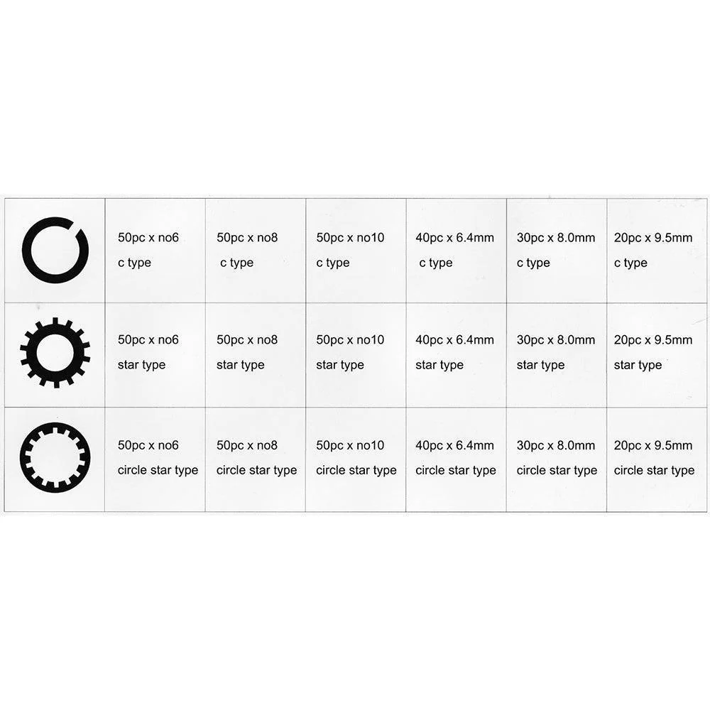 720 Piece Spring and Star Washer Pack - Image 3