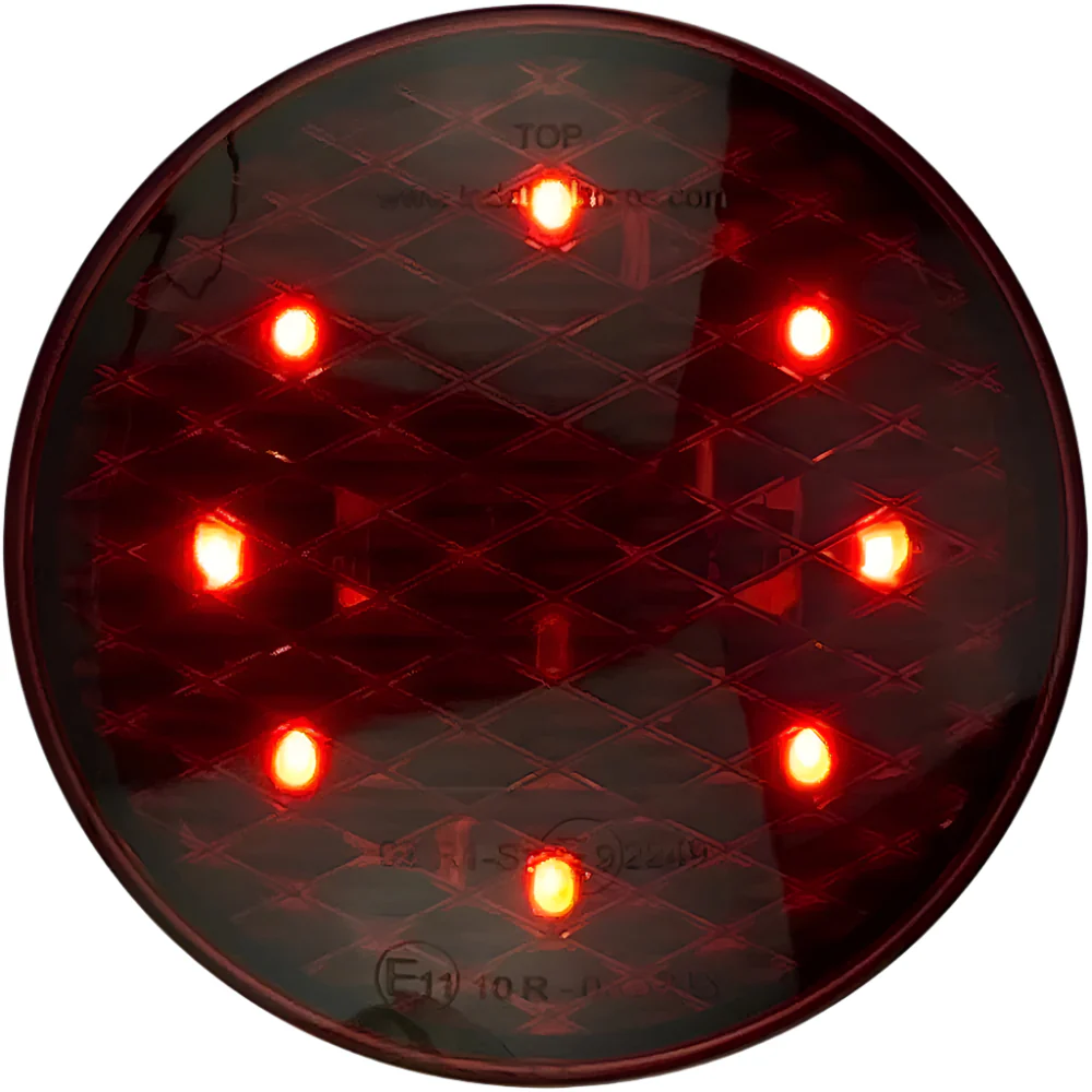80mm Round Self Adhesive Red Lens Stop Tail - Image 5