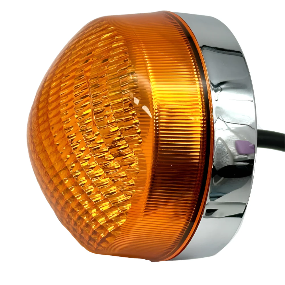 83mm Chrome Bezel LED Lamps Lucas Replacement - Choose Function