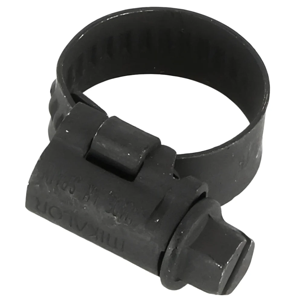 8mm - 80mm Black Coated Hose Clip - Choose Diameter