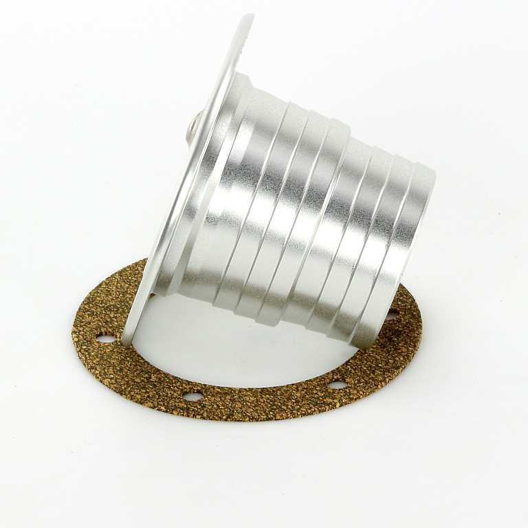 94mm  Aero Fuel Filler Cap Satin Aluminium - Image 3
