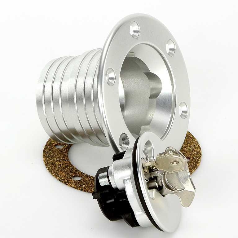 94mm  Aero Fuel Filler Cap Satin Aluminium - Image 4
