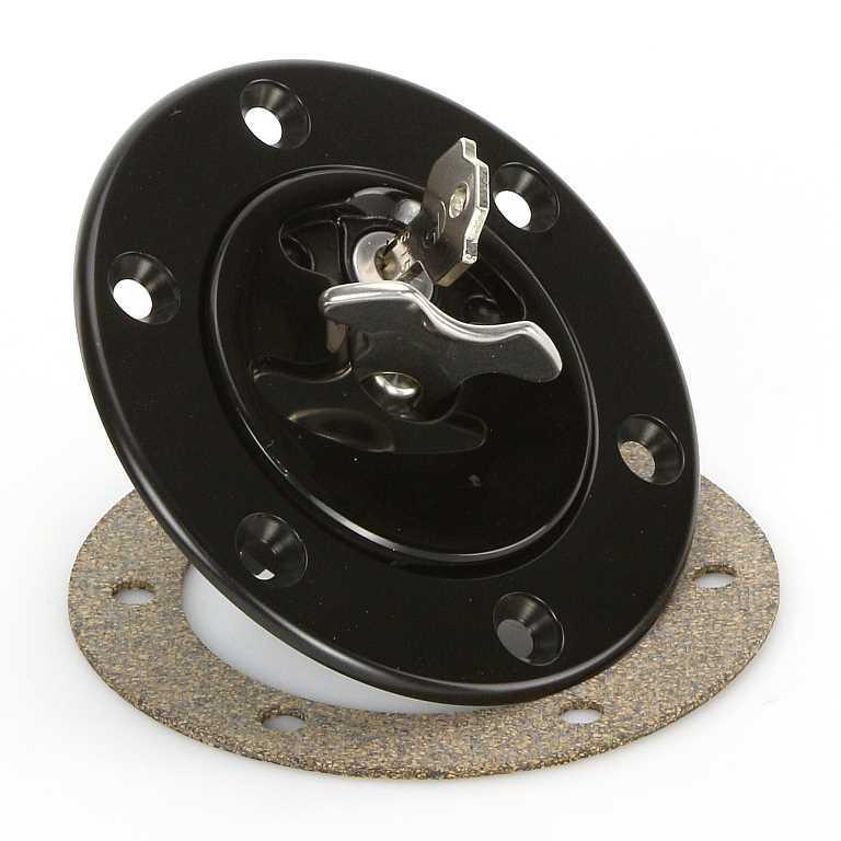 94mm Locking Aero Fuel Cap Assembly Satin Black Tank Mount Flush Fit No Neck - Image 3