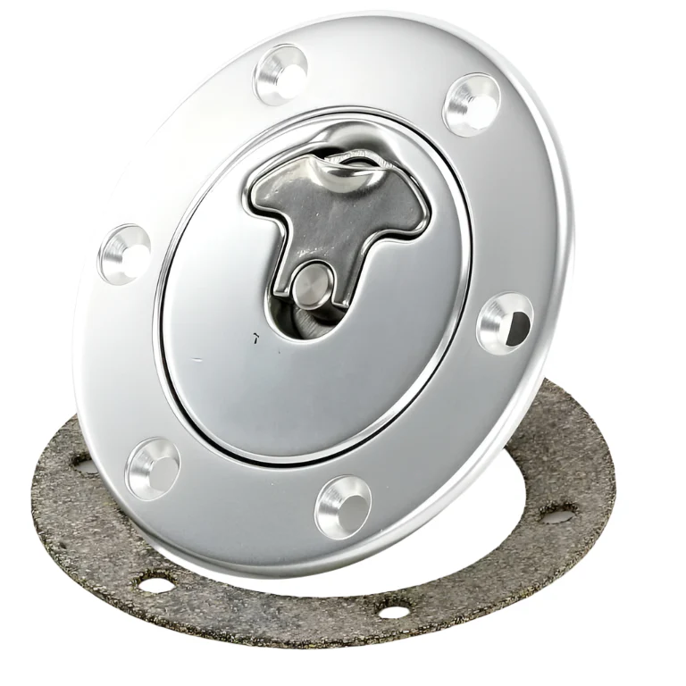 94mm Aero Fuel Cap Assembly Satin Tank Mount Flush Fit No Neck