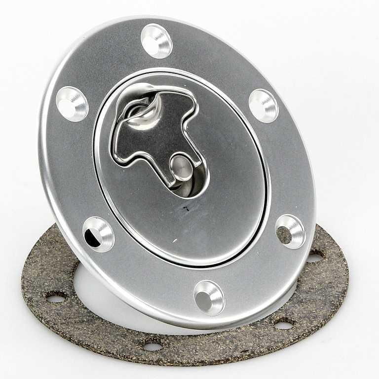 94mm Aero Fuel Cap Assembly Satin Tank Mount Flush Fit No Neck - Image 2