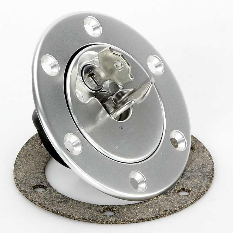 94mm Aero Fuel Cap Assembly Satin Tank Mount Flush Fit No Neck - Image 4
