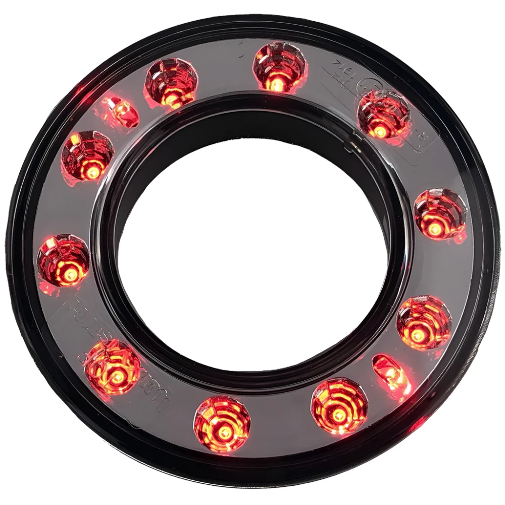 95mm LED Dual Concentric Lamp Outer Ring Clear Lens Stop and Tail - Image 4
