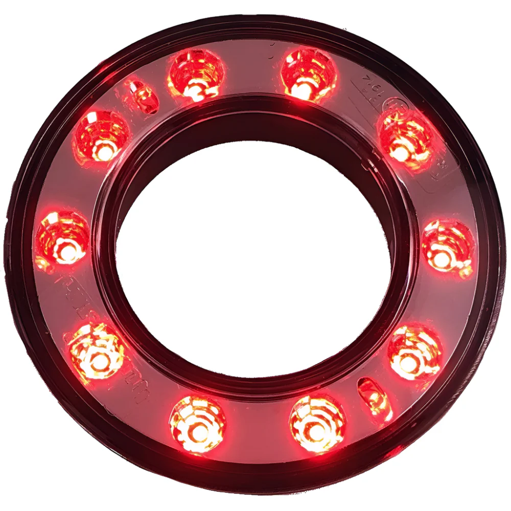 95mm LED Dual Concentric Lamp Outer Ring Clear Lens Stop and Tail - Image 5