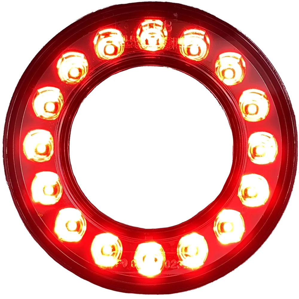 95mm LED Dual Concentric Lamp Outer Ring Rear Clear Lens Rear Fog - Image 4