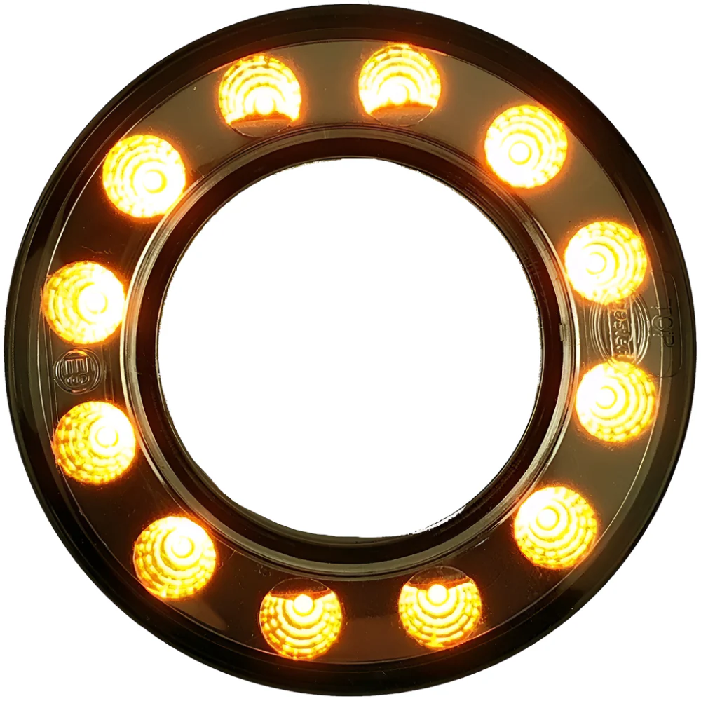 95mm LED Dual Concentric Lamp Outer Ring Rear Clear Lens Indicator - Image 4