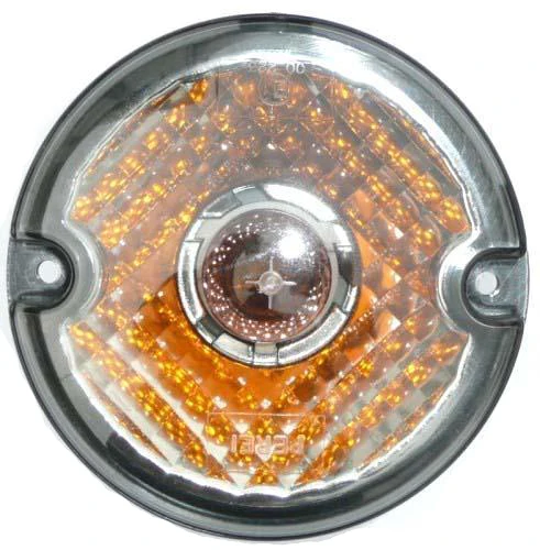 95mm Indicator Clear Lens Amber Bulb Pair