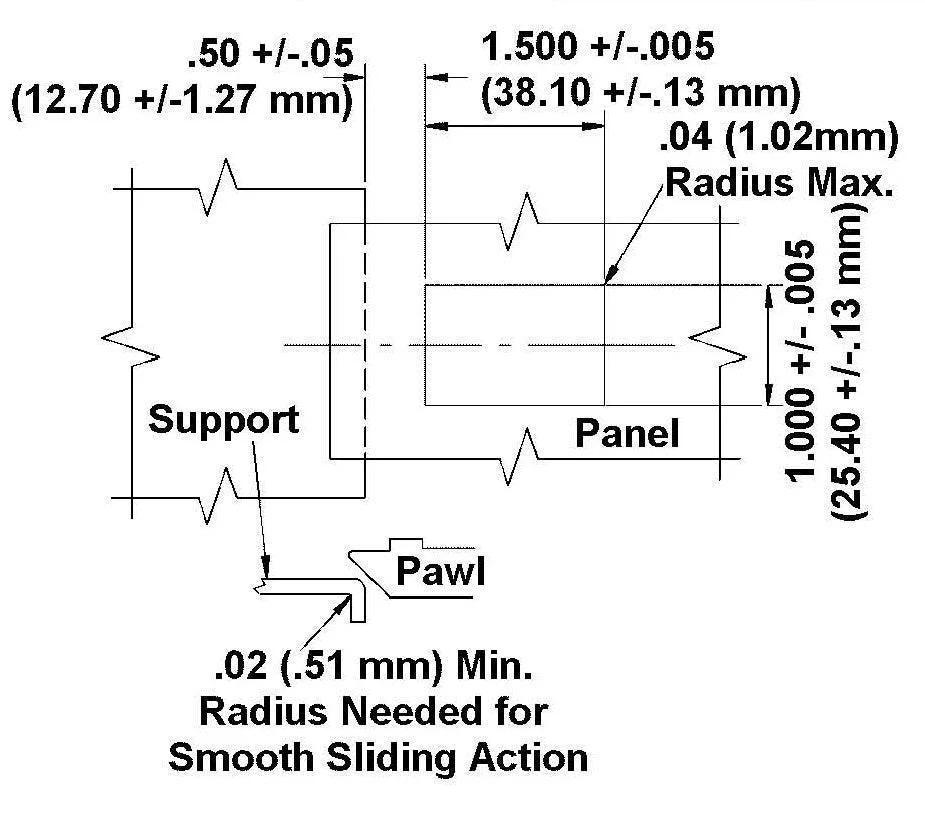 ABS Slide Latch Panel Thickness 1.8-2.11mm - Image 5